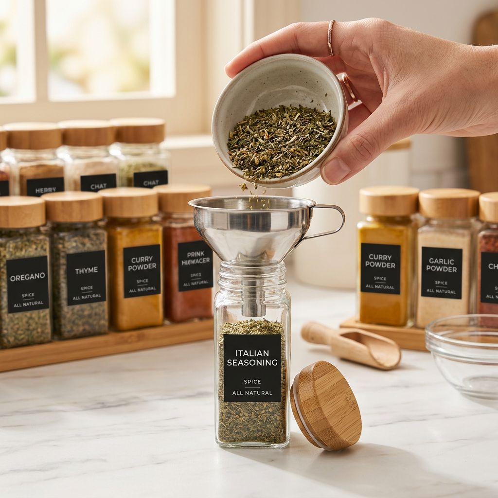 Acacia Spice Jar Set — 24 Jars