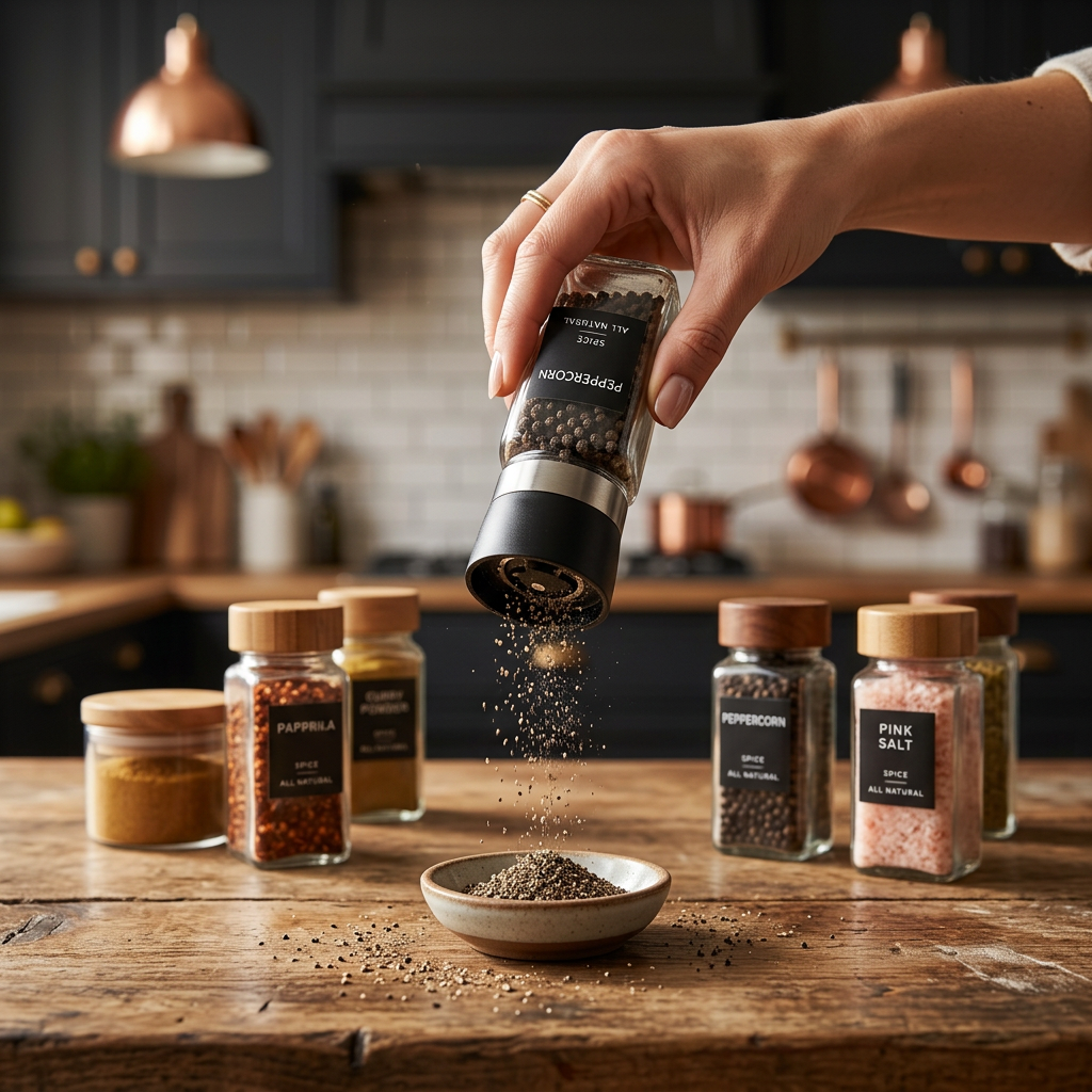 Acacia Spice Jar Set — 14 Jars