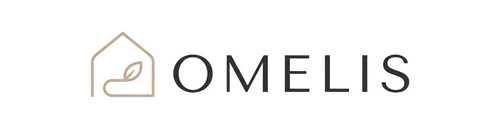 OMELIS logo with a house and leaf icon on a white background